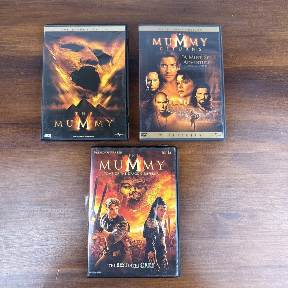 Set Of 3 DVDs The Mummy The Mummy Tomb Of The Dragon Emperor & The Mummy Returns